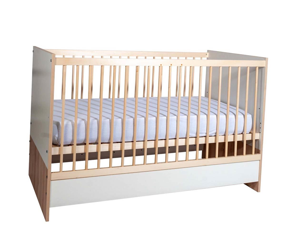 Lit Bebe Evolutif Yume 3 Hauteurs De Sommier 3 Barreaux Amovibles