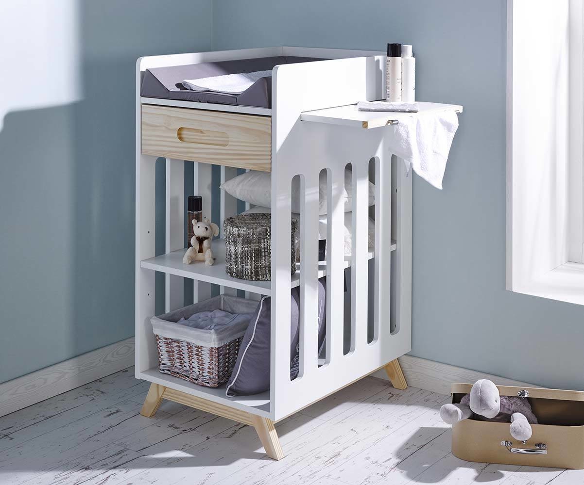 Mini Chambre Bebe Songe Blanche Et Bois En Pin Massif Et Mdf