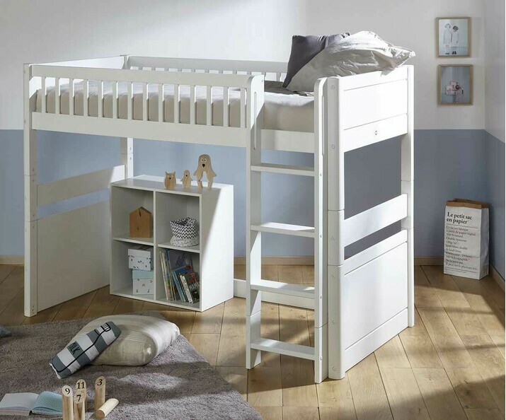 Lit superposé enfant évolutif couchage haut-Rio : 2 matelas inclus