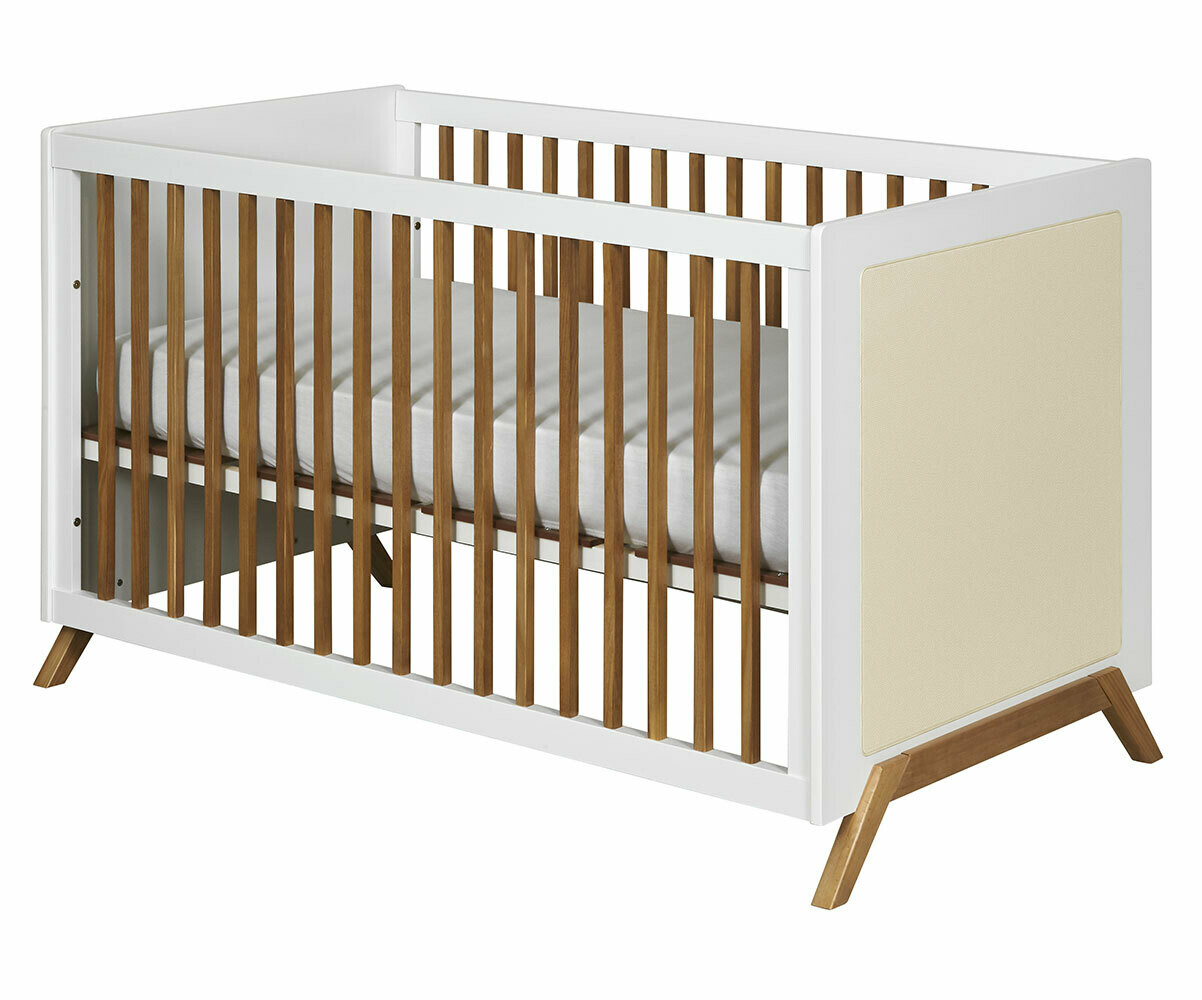 Lit De Bébé Blanc 60x120 Classic - Chambre bébé - Woodies
