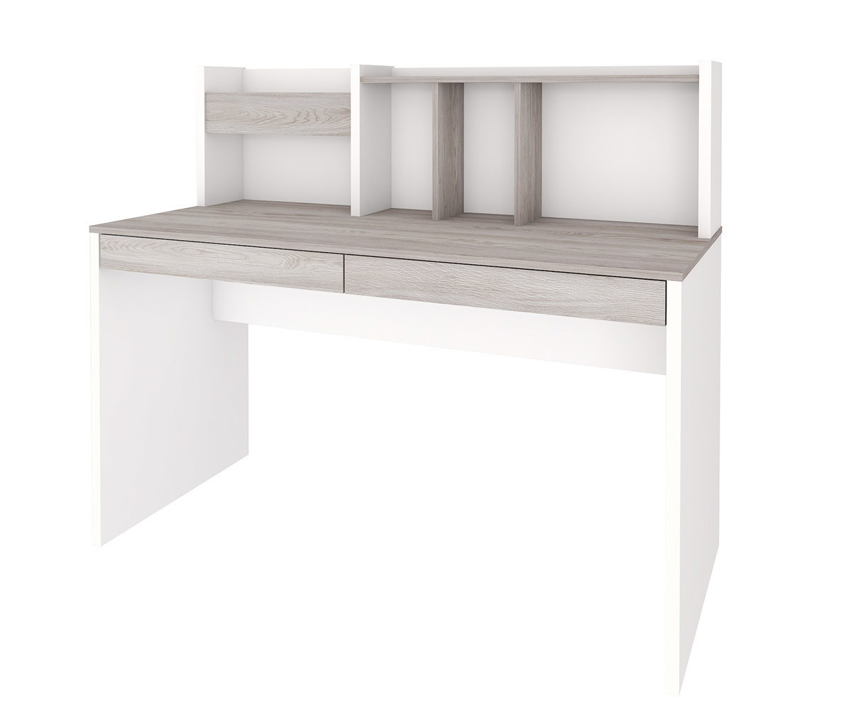 Table de bureau blanc et bois pour bureau