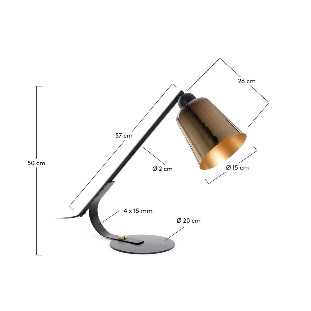 Lampe Azé, Luminaire à Poser sur le Chevet ou le Bureau. 2 coloris