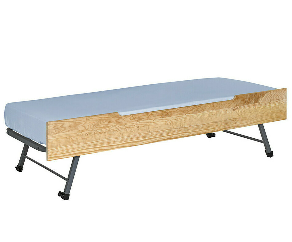 Sommier Gigogne 90x190 cm avec Façade en Bois Massif Brut à Peindre