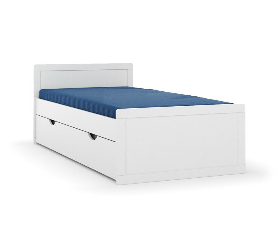 Lit enfant Foray blanc avec tiroir -matelas en option