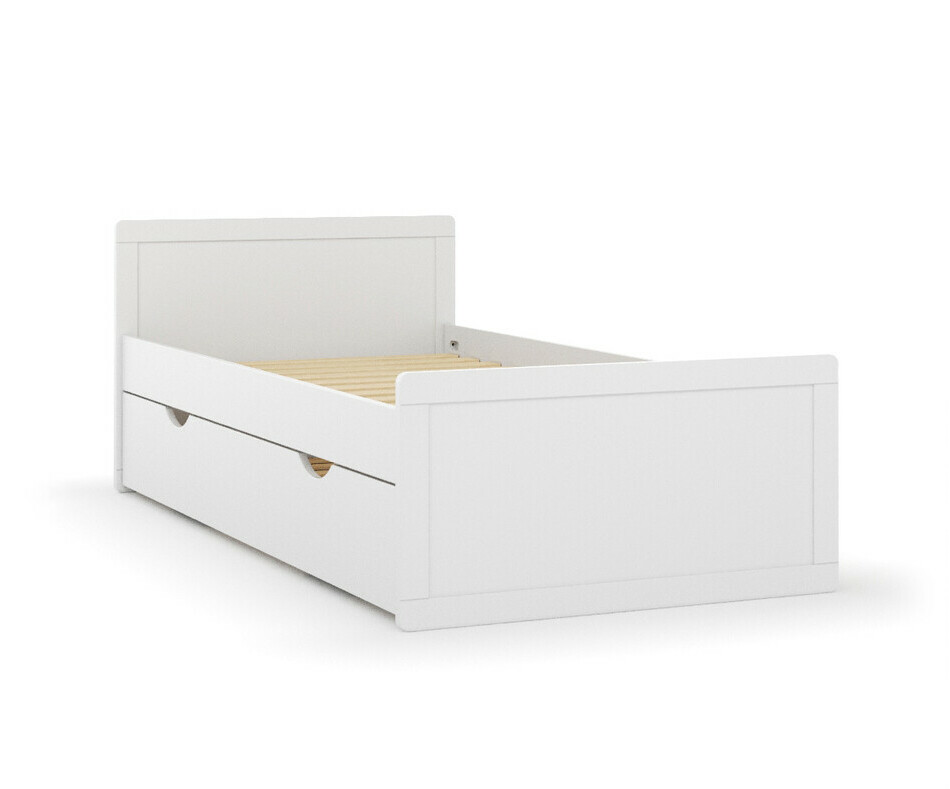 Lit gigogne Foray pour enfant en blanc