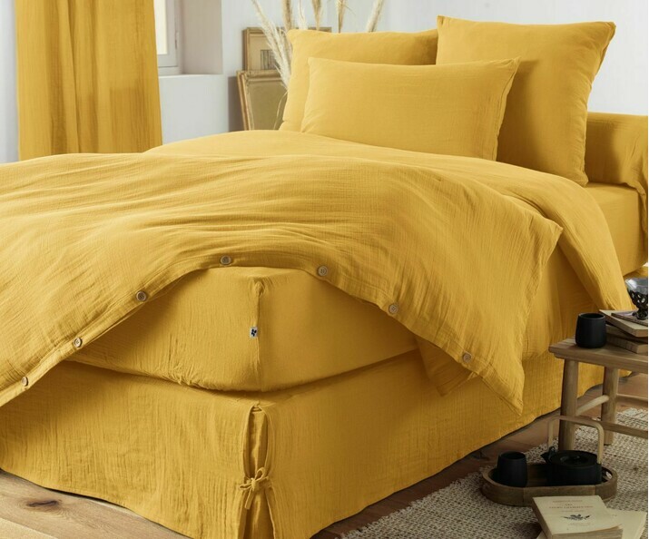 Parure linge de lit Geode ado Jaune