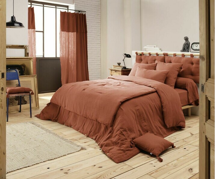 Parure linge de lit Geode adulte Marron cuivr