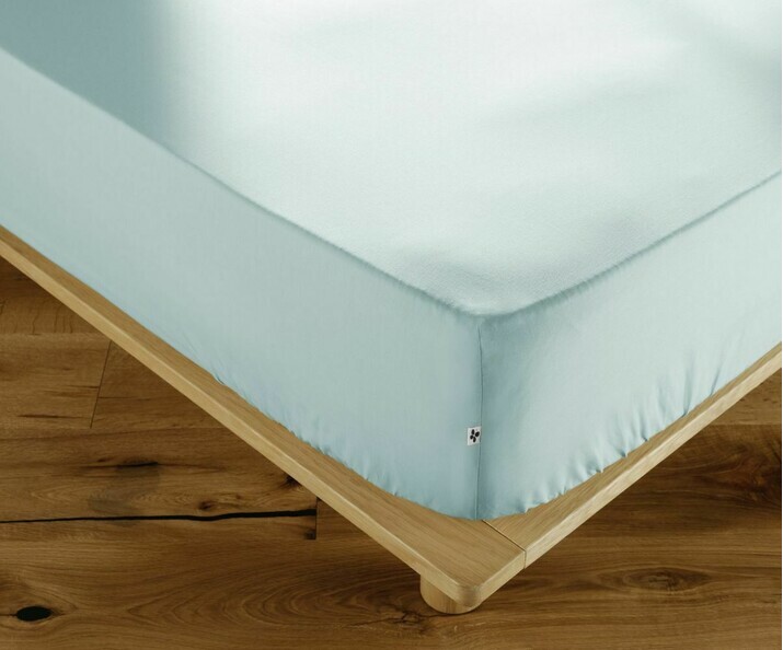 Drap housse Balte adulte Bleu craie