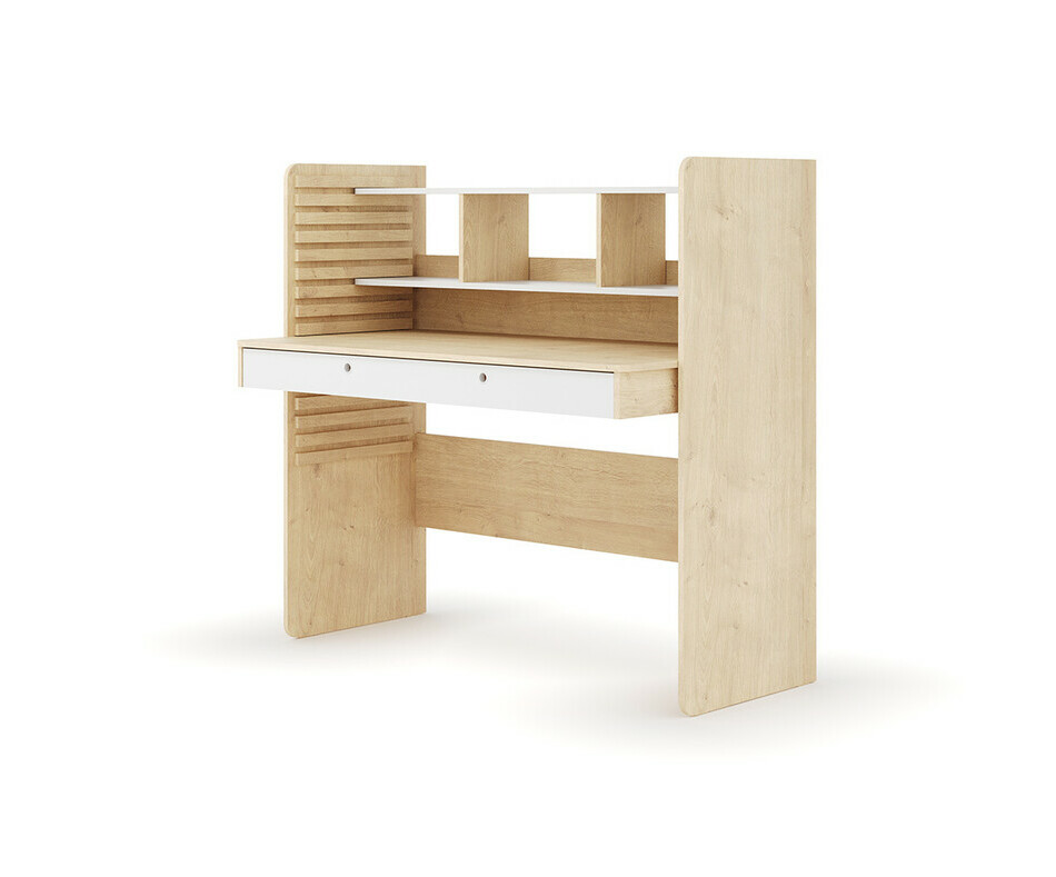 Bureau Marigo en bois et blanc 