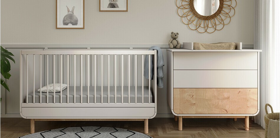 chambre bébé blanche et bois