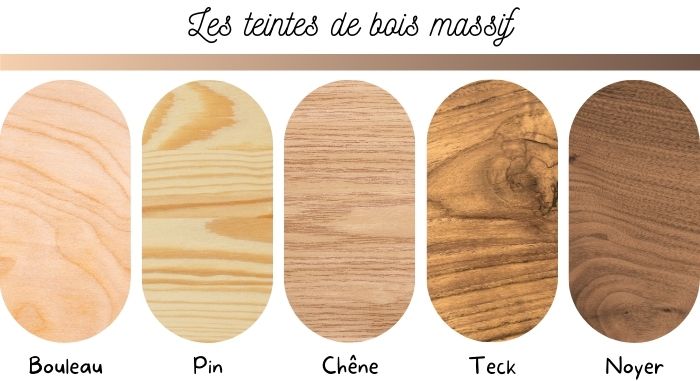 teintes de bois massif