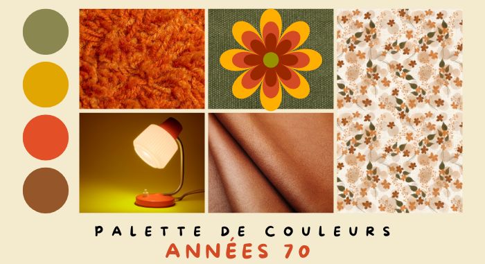 palette de couleurs années 70